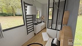 Example of modern bathroom 3D plan