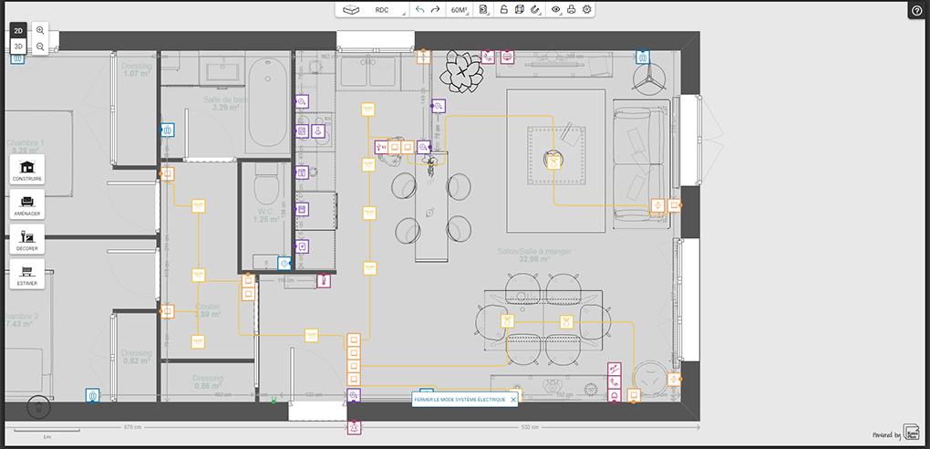 Example of a house electrical plan