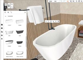 Step 2: Layout your 3D bathroom