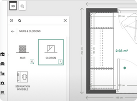 Step 1: To start, draw your walls and place your doors, windows and other constraints.