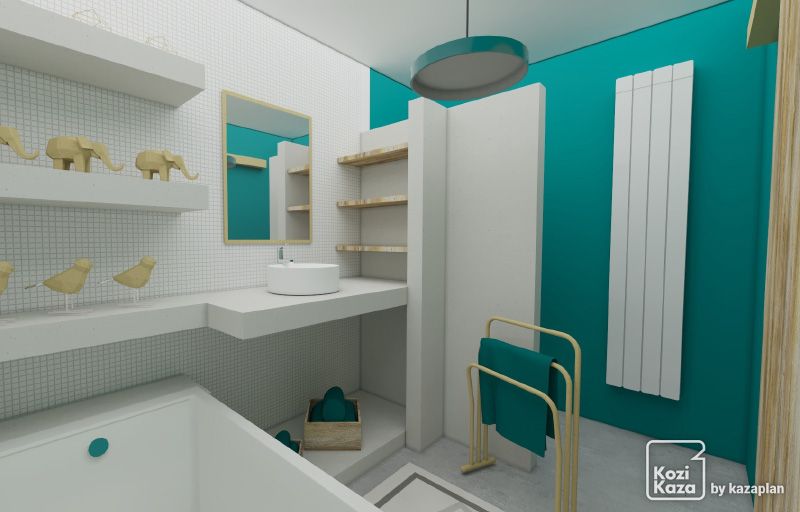 Trendy 3D bathroom idea