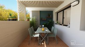 Greenery-adorned small balcony